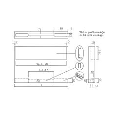 Hafele Kayar Kapı Sistemi Hidden 1530mm