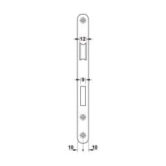 Hafele Gömme (Metal Dilli) Kilit H55.09 WC 55/20mm Parlak Pirinç Renk