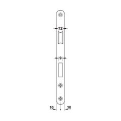 Hafele Gömme (Metal Dilli) Kilit H55.09 Barelli 55/20mm Parlak Pirinç Renk
