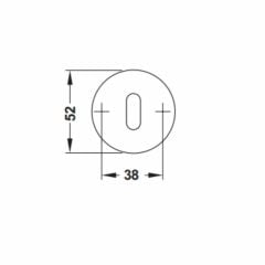 Hafele Rozet (Barelli) Yuvarlak Mat Altın