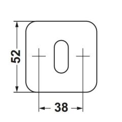 Hafele Barelli Kare Kapı Kolu Rozet, Parlak Krom Renk