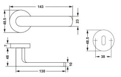 Hafele MERIT II-Kol Seti Banyo Tipi (WC) Antik Bronz