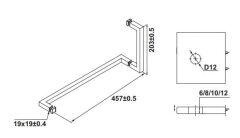 Hafele CITIUS S Havluluk - Çekme Kol Köşeli Parlak Krom
