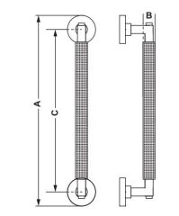 Hafele VERONA Çekme Kapı Kolu Bronz 300 mm