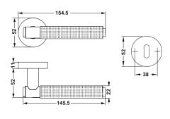 Hafele VERONA Kol Seti Oda Tipi (CB) Bronz