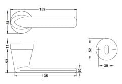 Hafele SURF Kol Seti Banyo Tipi (WC) Bronz