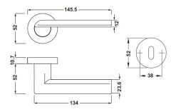 Hafele HORUS Kol Seti Oda Tipi (CB) Bronz