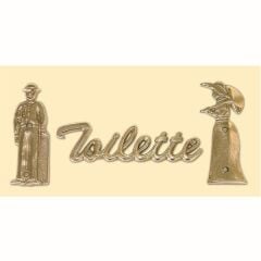 Hafele WC Figürü Bayan Köşeli 40x95mm Parlak Pirinç Renk