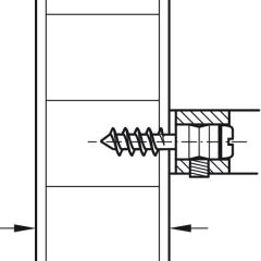Hafele Bodo/Carlo Çekme Kol Bağlantı Tek Taraflı Bağlantı Elemanı 30-65mm