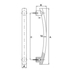 Hafele Çekme Kol Slope 305mm Paslanmaz Çelik