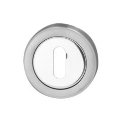 Hafele Yuvarlak Oda Kapı Kolu Rozeti 52mm, Mat-Parlak Paslanmaz Çelik Renk
