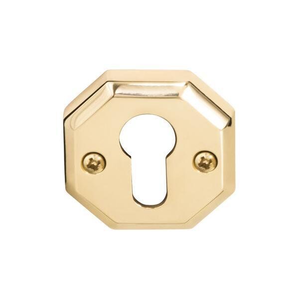 Hafele Köşeli Barelli Kapı Kolu Rozeti 55mm, Parlak Pirinç Renk