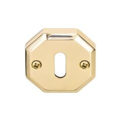 Hafele Köşeli Oda Kapı Kolu Rozeti 55mm, Parlak Pirinç Renk