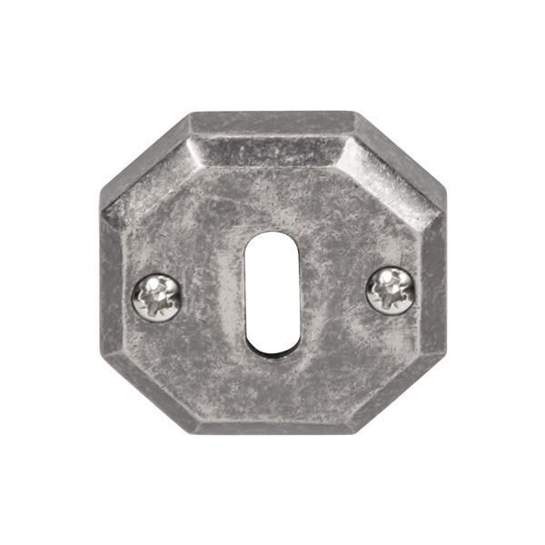 Hafele Köşeli Oda Kapı Kolu Rozeti 55mm, Antik Gümüş Renk