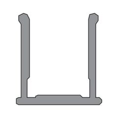 Hafele 80-G Üst Taşıyıcı Ray Kapağı Sabit 2000mm