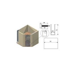 Hafele Sauna Cam Kapı Tutma Plakası,Parlak Krom