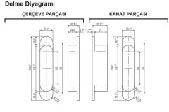 AGB Gizli Kapı Menteşesi 3.2 Eclipse Bronz Kaplama