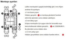 AGB Gizli Kapı Menteşesi 3.2 Eclipse Satin Nikel Kaplama