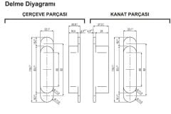 AGB Gizli Kapı Menteşesi 3.2 Eclipse Satin Nikel Kaplama