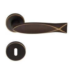 Fish Kapı Kolu Seti  Mat Bronz
