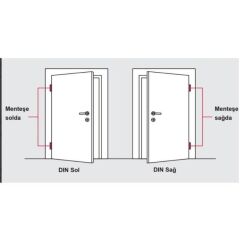 Hafele Yaprak Menteşe Binili Çelik 120mm Sağ Mat Siyah