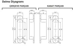 AGB Gizli Kapı Menteşesi 3.2 Eclipse Antik Pirinç Kaplama