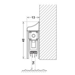 Hafele Kapı Altı Giyotin Zone Surface 1230mm Yüzeye Monte