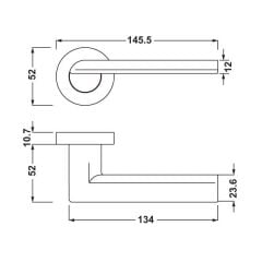 Hafele Kapı Kolu Seti Horus WC Parlak Krom