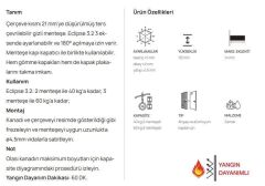 AGB Gizli Kapı Menteşesi 3.2 Eclipse Nikel Kaplama