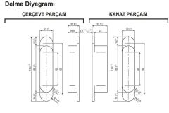AGB Gizli Kapı Menteşesi 3.2 Eclipse Nikel Kaplama