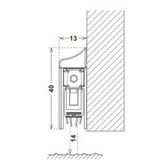 Hafele Kapı Altı Giyotin Zone Surface 1130mm Yüzeye Monte