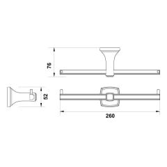 Hafele Tuvalet Kağıtlığı Martin İkili Duvara Monte Parlak Altın Renk