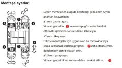AGB Gizli Kapı Menteşesi 3.2 Eclipse Emaye Pirinç Kaplama