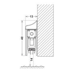 Hafele Kapı Altı Giyotin Zone Surface 1030mm Yüzeye Monte