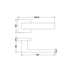 Hafele Kapı Kolu Seti Leo Oda Parlak Rose