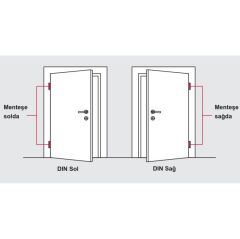 Hafele Yaprak menteşe pirinç parlak Sağ 100x88x3mm