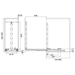 Hafele Junior III Aşçı Yamağı Beyaz 300mm