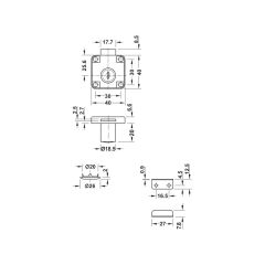 Hafele ECONO Kilitleme Yönü Sol Mobilya Kilidi
