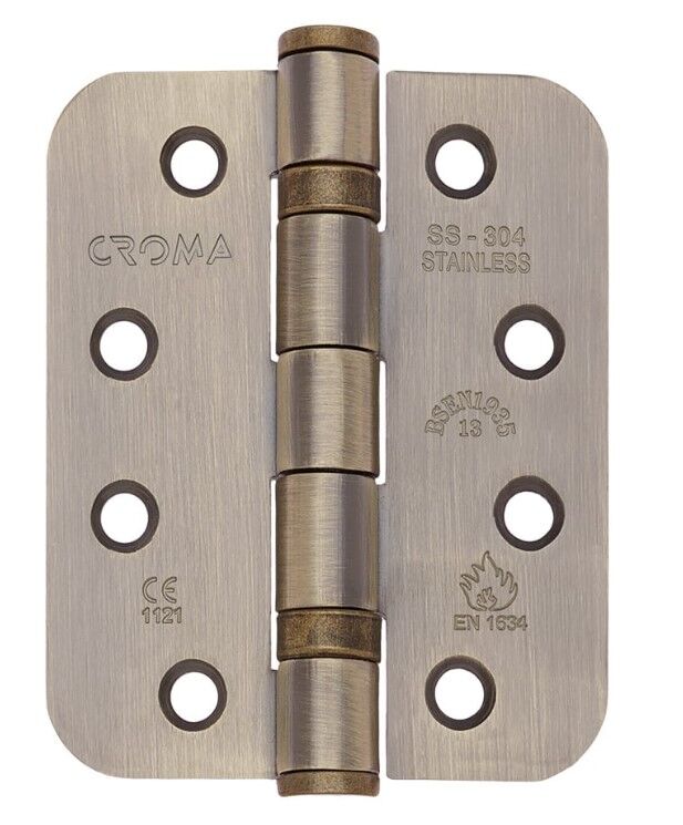 Sabit Milli Yangın Kapısı Kapı Menteşesi 102x76x3mm Antik Bronz 304