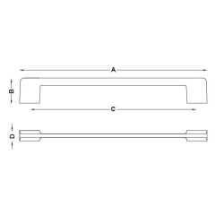Hafele Mobilya Kulpu Tera 224mm Parlak Rose