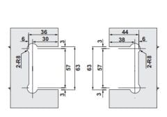 Hafele CITIUS 04 Menteşe C/C 135° Parlak Rose