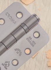 Sabit Milli Yangın Kapısı Kapı Menteşesi 102x76x3mm Paslanmaz Çelik Satin 304