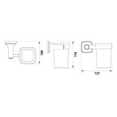 Hafele Diş Fırçalık Martin Duvara Monte Parlak Krom Renk