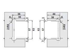 Hafele CITIUS 04 Menteşe C/C 135° Parlak Altın