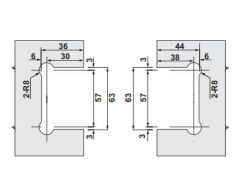 Hafele CITIUS 04 Menteşe C/C 135° Mat Siyah