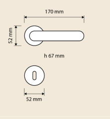 Ibis Kapı Kolu Seti Patine Mat