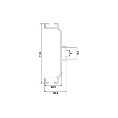 Hafele STRIATA-II-U Profil Kulp Bronz 4200mm