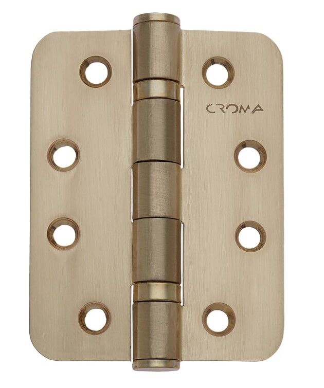 Sabit Milli Kapı Menteşesi 102x76x3mm Pirinç Mat Fırçalanmış 201