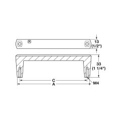 Hafele H2585 Kulp Mat Altın 320mm