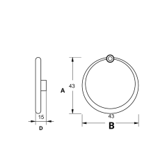 Hafele Knick II Sarkaç Kulp 40mm Antik Gümüş